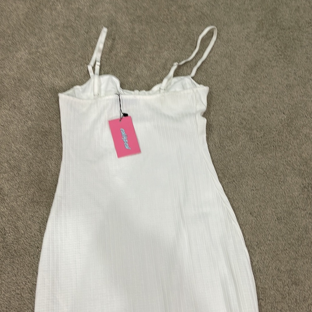 NWT Nora Slit Maxi Dress Cream White - Picture 6 of 7